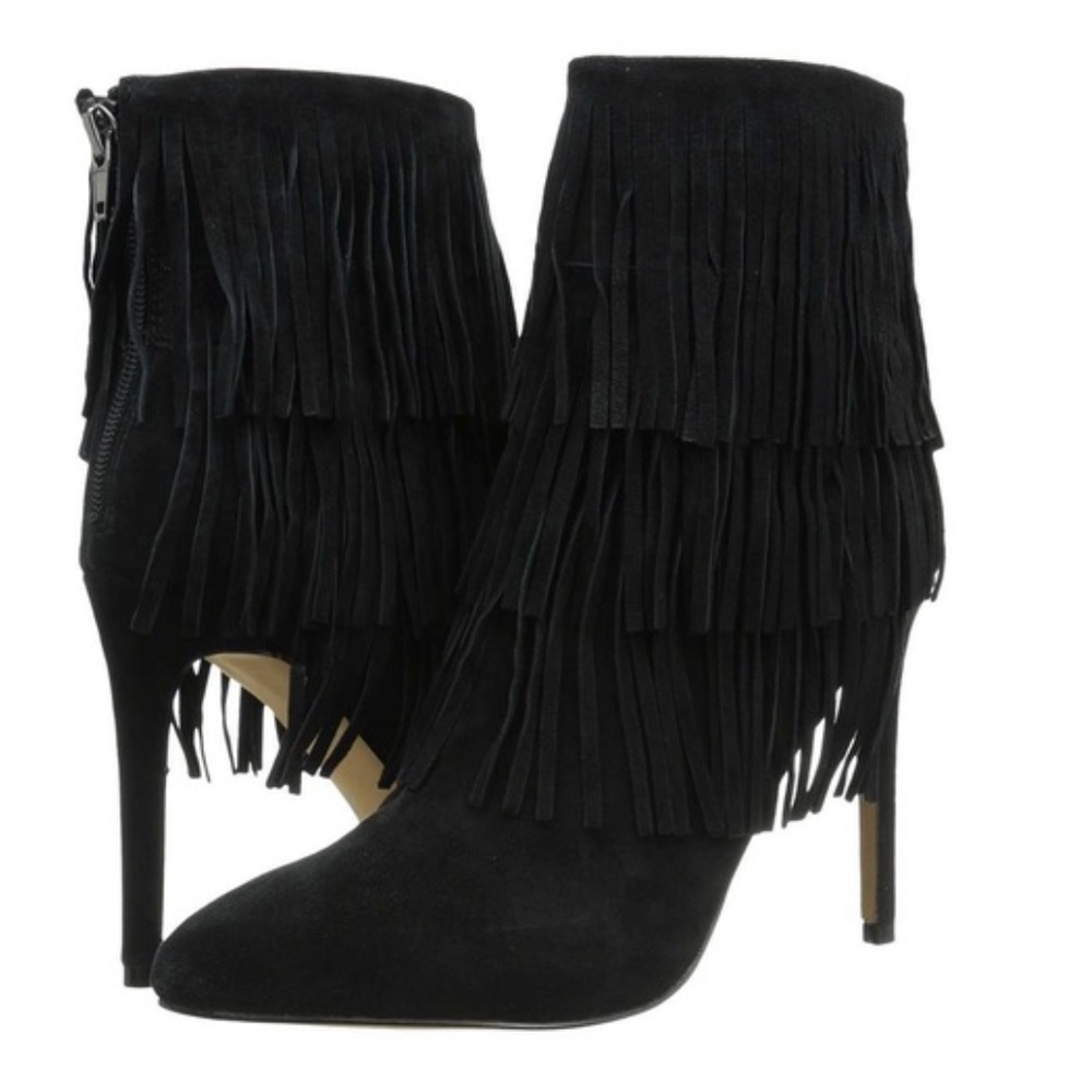 Steve Madden Suede Fringe Booties - Picture 4 of 4